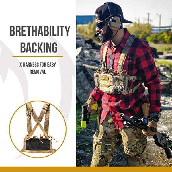 OneTigris Airsoft Tactical Vest 4 OneTigris Multicam Chest RIG & Tactical Hood & Half Face Mask