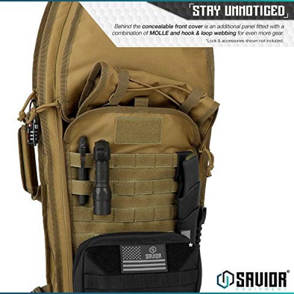 Savior Equipment Rifle Case 4 Savior Equipment T.G.B 30" 34" Discreet Tactical Rifle Soft Case Multi-Firearm Carrier Shoulder Sling Pack Padded Bug-Out Bag For Concealed Carry - Low Profile, Hidden MOLLE Panel, Hook-N-Loop Webbing