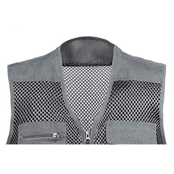 DAFREW Airsoft Tactical Vest 5 DAFREW Mesh Breathable Vest Multi-Function Leisure Fishing Photography Vest Quick-Drying Vest Multi-Pocket Men's Vest (Color : Gray, Size : XL)