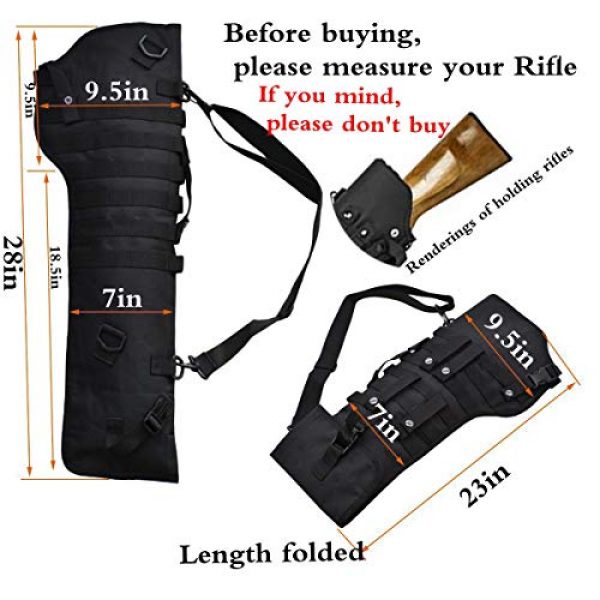 JFFCE Rifle Case 2 JFFCE Tactical Adjustable Shotgun Scabbard Tactical Rifle Scabbard Sling Case Bag Gun Storage Pouch for Outdoor Hunting