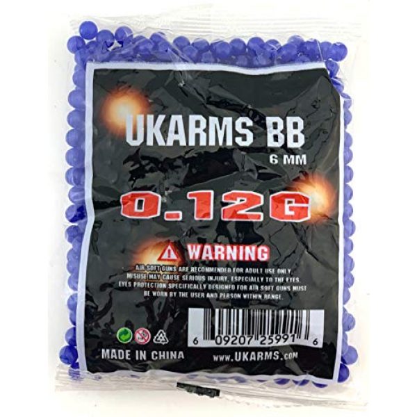 UKARMS Airsoft BB 3 UKArms BBTac 1000 Bag .12 Gram 6mm BBs For Airsoft Guns - 1 Bag of 1000 BBs