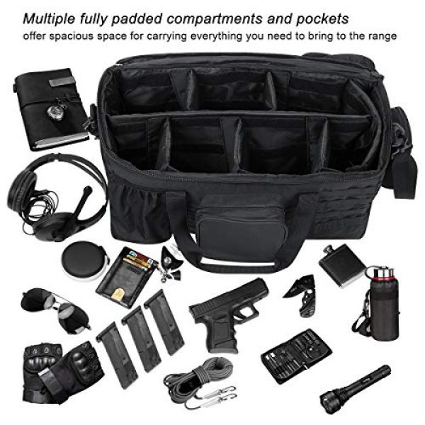 YumyKit Pistol Case 3 YumyKit Pistol Range Bag Tactical-Shooting Large Handguns Duffle Bag, Deluxe Padded Shooting Range Ammo Gear Accessories Pouch for Hunting Shooting Range Sport