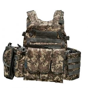 BGJ Airsoft Tactical Vest 1 Hunting Airsoft Multicam Molle Nylon Modular Vest Tactical Combat Black Vests Outdoor 6094 Vests Military Men Clothes Army Vest