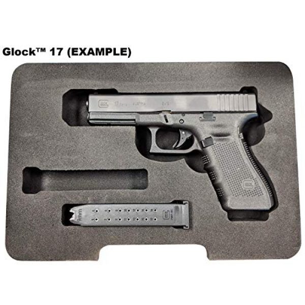 Cedar Mill Fine Firearms Pistol Case 5 Glock Compatible Go-Pack | Custom case with EVA display foam to protect your G17 9mm Gen1,2,3,4,5 G22 .40 Gen1,2,3,4,5 G19 19 9mm Gen1,2,3,4,5 G23 .40 Gen1,2,3,4,5 G26 9mm Gen1,2,3,4,5 G27 .40 Gen1,2