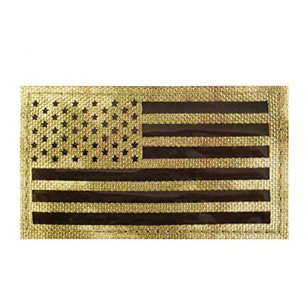 LEGEEON Airsoft Morale Patch 2 LEGEEON Set of 4 Infrared IR Multicam Touch Fastener Patches USA American Flag IFF Morale Tactical Cordura Army