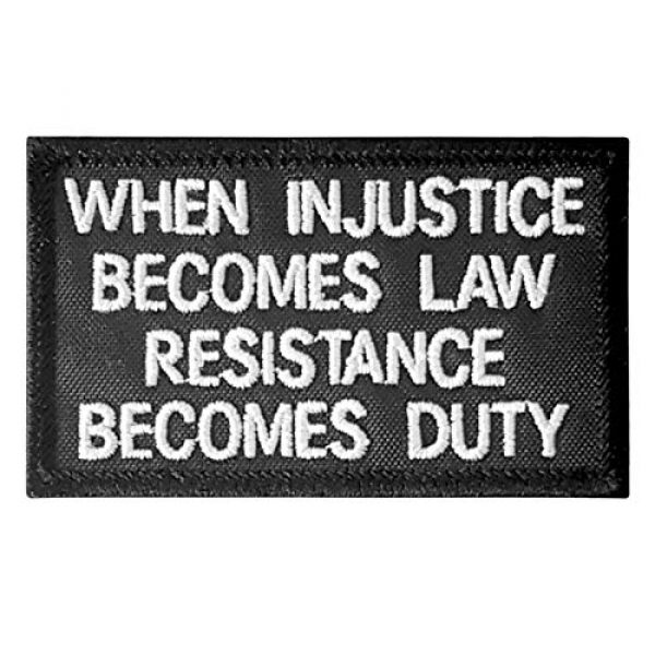 LEGEEON Airsoft Morale Patch 1 LEGEEON When Injustice Becomes Law Resistance Duty US Declaration Independence Tactical Morale Touch Fastener Cap Patch