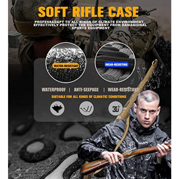 KIRIOUL Rifle Case 2 KIRIOUL Soft Rifle Case Water-Resistant Carrying Gun Case with Adjustable Shoulder Strap Thick Foam Padded Shotgun Bag for Scoped Rifles