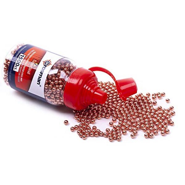 Crosman Air Gun Pellet 3 Crosman Copperhead 4.5mm Copper Coated BBS in EZ-Pour Bottle for BB Air Pistols and BB Air Rifles (2 Pack) w/Micro Sam Salamon Cloth