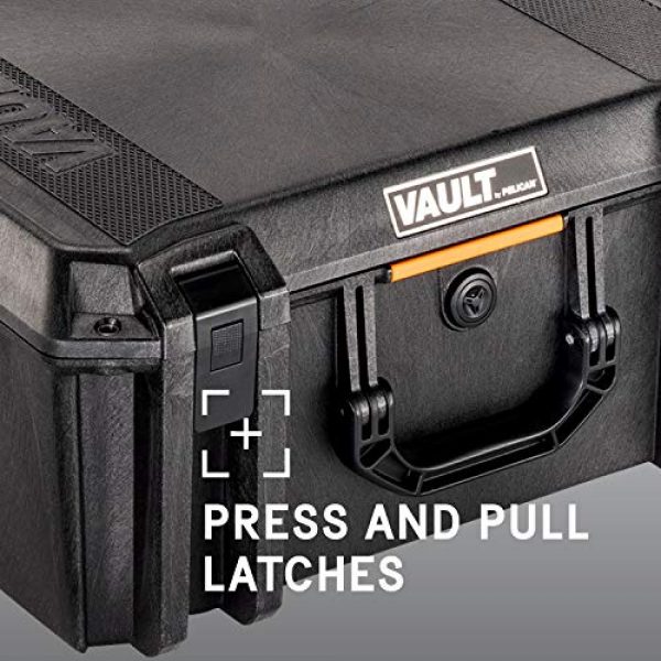 Pelican Pistol Case 5 Vault by Pelican - V550 Pistol/Equipment Case with Foam (Black)