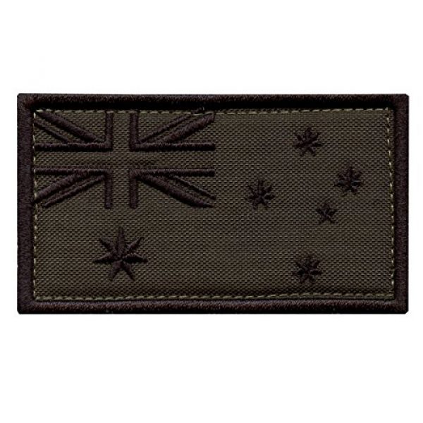 LEGEEON Airsoft Morale Patch 1 LEGEEON Olive Drab OD Australia Flag Green Morale Tactical Tab Badge Army Gear Embroidery Hook-and-Loop Patch