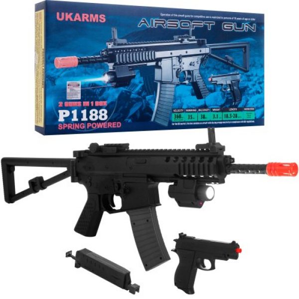 Whetstone Airsoft Rifle 2 Whetstone P1188 Airsoft Rifle and Pistol Combo