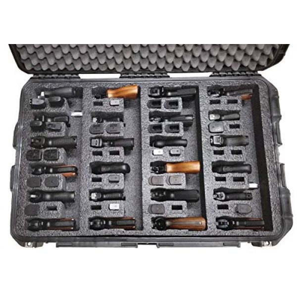 Case Club Pistol Case 2 Case Club 24 Pistol Pre-Cut Waterproof Case with x2 Silica Gel to Help Prevent Gun Rust