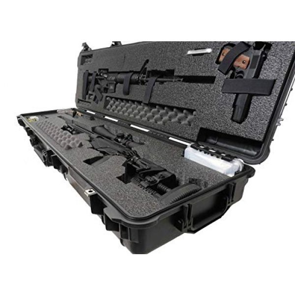 Case Club Rifle Case 2 Case Club Precision and AR Rifle Pre-Cut Waterproof Case with Accessory Box and Silica Gel to Help Prevent Gun Rust (Gen 2)