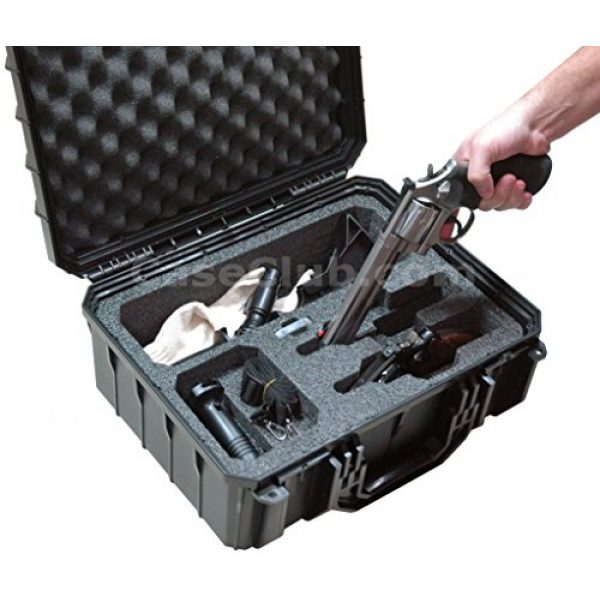 Case Club Pistol Case 4 Case Club Waterproof 2 Revolver/Semi-Auto Case with Accessory Pocket & Silica Gel