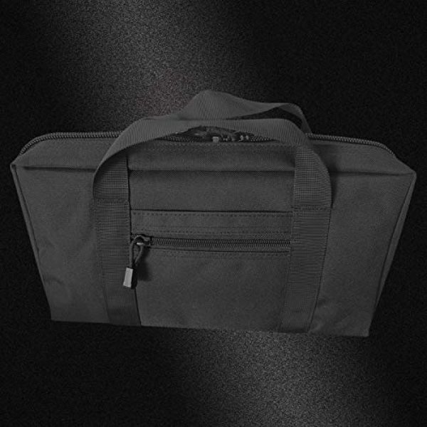 Champlus Pistol Case 4 Pistol Range Bag Tactical Pistol Bag Range Bags for Handguns and Ammo Soft Pistol Case Gun Range Bag for Handguns, Pistols and Ammo Shooting Range Pistol Bag Handgun Magazine Pouch-Black 1 Pack