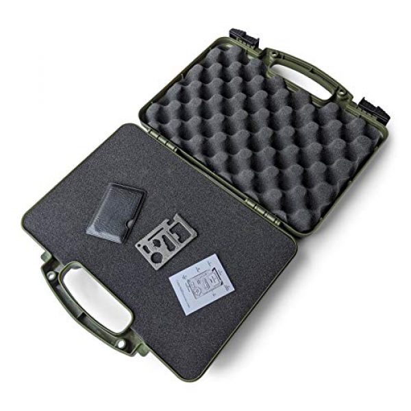 Cedar Mill Fine Firearms Pistol Case 2 GREEN Hard Gun Case Pistol Case - TSA Approved, Lifelong-Durability Hand Gun Cases for Pistols - DS2TeK Handgun Case w/ Dual-Lock System with Foam Inserts - Military-Grade Pistol Case for Handguns