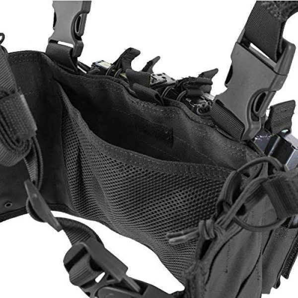 ATG Airsoft Tactical Vest 2 ATG Tactical Recon Rifle Pistol Magazine Pouches Chest Rig (Black)