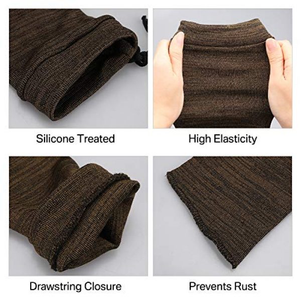 LAUNDRY POUCH Rifle Case 3 LAUNDRY POUCH Gun Sock, Silicone Treated Gun Socks for Rifles, Anti-Rust, Drawstring Closure Gun Sock for Rifles/Shotguns