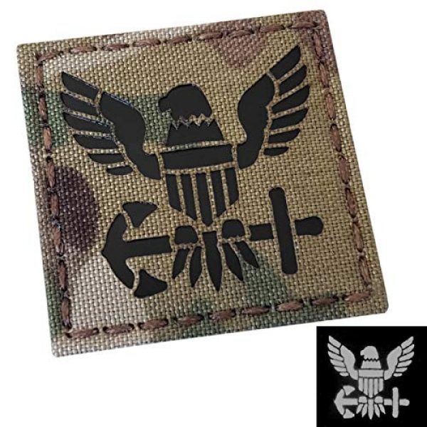 Tactical Freaky Airsoft Morale Patch 3 Multicam IR US Navy USN 2x2 Infrared IFF Tactical Morale Fastener Patch