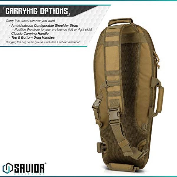 Savior Equipment Rifle Case 6 Savior Equipment T.G.B 30" 34" Discreet Tactical Rifle Soft Case Multi-Firearm Carrier Shoulder Sling Pack Padded Bug-Out Bag For Concealed Carry - Low Profile, Hidden MOLLE Panel, Hook-N-Loop Webbing