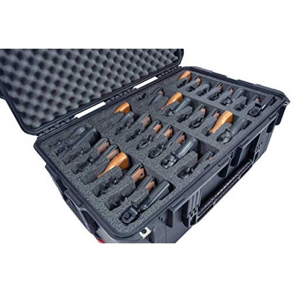 Case Club Pistol Case 3 Case Club 32 Pistol Pre-Cut Waterproof Case with x2 Silica Gel to Help Prevent Gun Rust