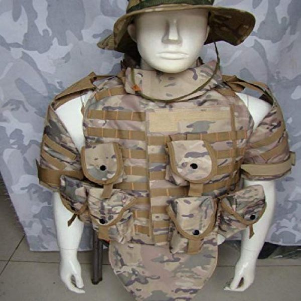 BGJ Airsoft Tactical Vest 7 Outdoors Tactical Paintball Airsoft Military OTV Body Armor Durable Carrier Combat Vest Men Soft Cushion Pads Full Adjustable Wa