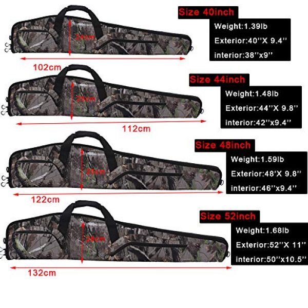 Waxaya Rifle Case 3 Waxaya Soft Shotgun Gun Case Rifle Cases Storage Bag for Scoped Rifles