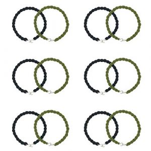 HDCBMCDDM-US Combat Boot Blouser 1 12 Pieces Elastic Boot Bands Military Boot Straps with Metal Hooks for Navy Army Air Force, Black& Green