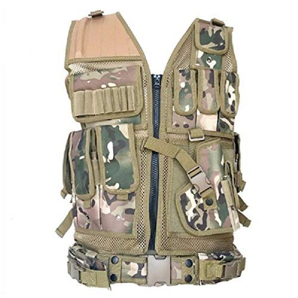 BGJ Airsoft Tactical Vest 4 BGJ Tactical Vest Military Combat Armor Vests Mens Tactical Hunting Vest Army Adjustable Armor Outdoor CS Training Vest Airsoft