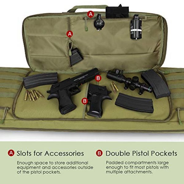 Feastoria Rifle Case 3 Feastoria Tactical Double Long Soft Rifle Case, Transportation Carbine Gun Bag with Adjustable Shoulder Rifle Bag - 36"