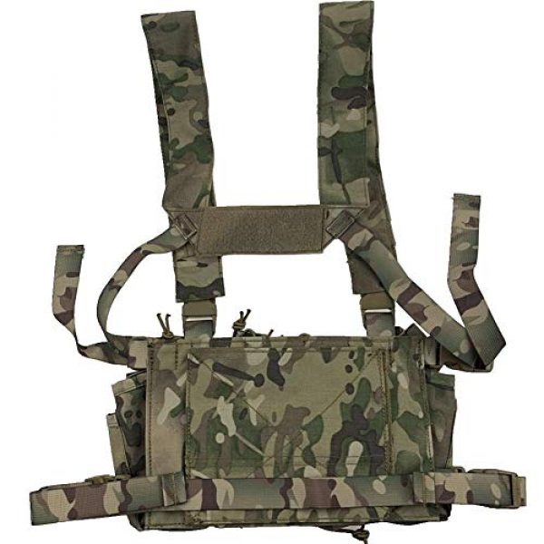Shefure Airsoft Tactical Vest 5 Shefure Outdoor Hunting Vest Tactical MOLLE Triple Open-Top Mag Pouch Fast AK AR M4 FAMAS Mag Pouch with Shaped Suspender Shoulder Strap