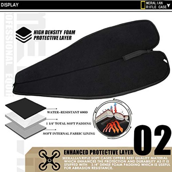 MERALIAN Rifle Case 3 MERALIAN 44/48/52 Inch Rifle Case,Water-Resistant Shotgun Case with Zipper Pocket for Scoped Rifles.