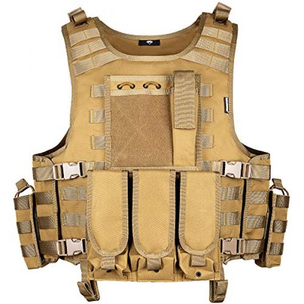 MGFLASHFORCE Airsoft Tactical Vest 1 MGFLASHFORCE Tactical Airsoft Vest Adjustable Modular Paintball Vest