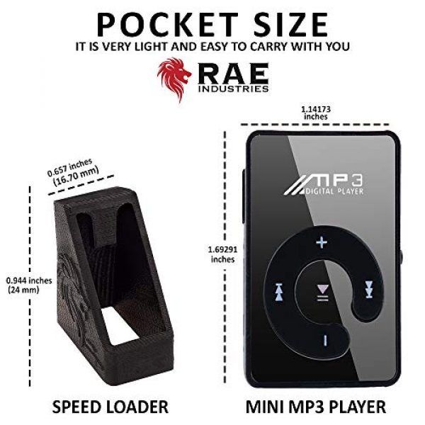 RAE Industries Airsoft Gun Magazine 3 RAEIND Magazine Speed Loader for GSG MP40 .22LR Mag Loader Thumb/Finger Saver