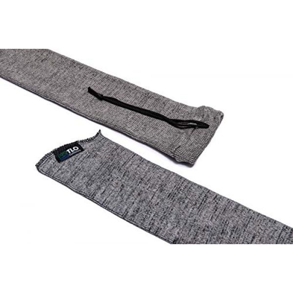 TLO Outdoors Rifle Case 2 TLO Outdoors Knit Gun Sock - for Rifle, Shotgun, and Gun Storage and Protection Accessories - Silicon Treated, Moisture Resistant, 52 Inches Long with Drawstring [Gray]
