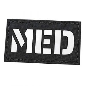 Tactical Freaky Airsoft Morale Patch 1 Reflective MED Medical EMS 2x3.5 EMT Hi Vis Paramedic SAR Search Rescue Tactical Fastener Patch