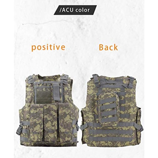 BGJ Airsoft Tactical Vest 2 Military Gear Army Paintball Combat Protective Vest Outdoor Camouflage Tactical Vest for Hunting Airsoft CS Wargame Body Armor