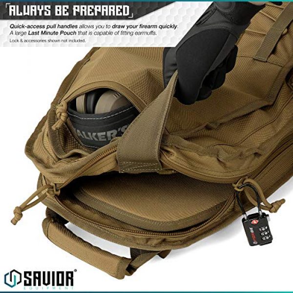 Savior Equipment Rifle Case 5 Savior Equipment T.G.B 30" 34" Discreet Tactical Rifle Soft Case Multi-Firearm Carrier Shoulder Sling Pack Padded Bug-Out Bag For Concealed Carry - Low Profile, Hidden MOLLE Panel, Hook-N-Loop Webbing