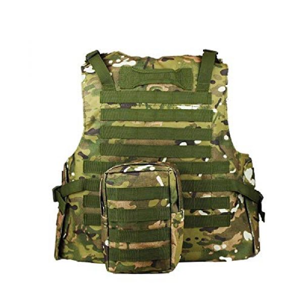 BGJ Airsoft Tactical Vest 6 BGJ Military Tactical Vest Equipment Molle Assault Carrier Airsoft Vest Outdoor Shooting CS Hunting Combat Camouflage Vest Gear
