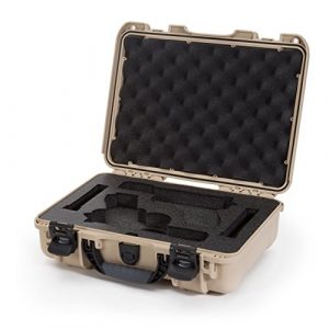 Nanuk Pistol Case 1 Nanuk 910 2UP Waterproof Hard Case w/Custom Foam Insert for Glock Pistols - Tan