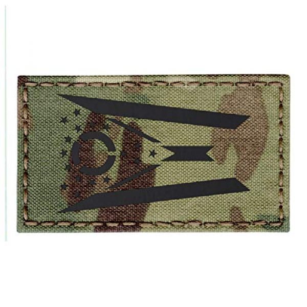 Tactical Freaky Airsoft Morale Patch 1 IR Multicam Ohio State Flag OCP 2x3.5 Infrared IFF Tactical Morale Touch Fastener Patch