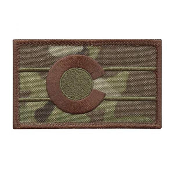 LEGEEON Airsoft Morale Patch 1 LEGEEON Colorado State Flag US Multicam OCP 2x3.25 Army Military Morale Tactical Touch Fastener Patch