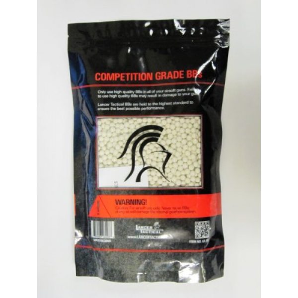 Lancer Tactical Airsoft BB 1 Lancer Tactical BBS in Bag 4000 Rounds (White, 0.20g)