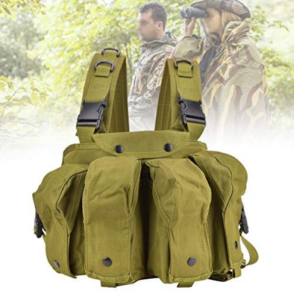 Yosoo Airsoft Tactical Vest 5 Yosoo Tactics Training Bag,Nylon Outdoor Tactics Vest Military Fan Camouflage Waistcoat Training Bag Equipment