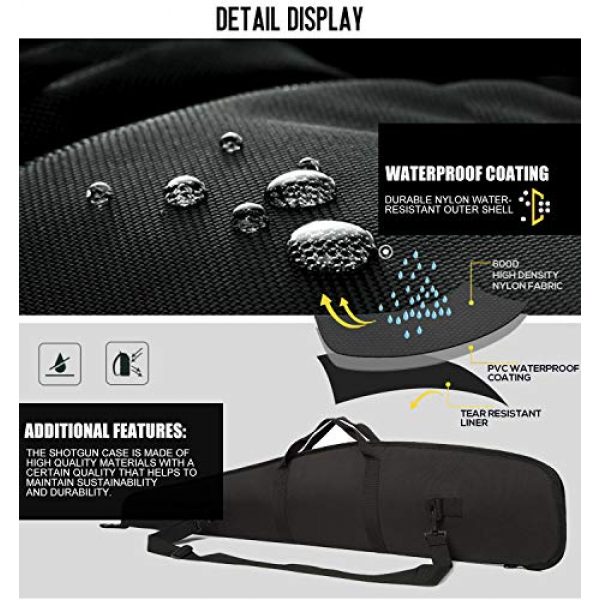 APESNOIC Rifle Case 5 APESNOIC 44/48/52 Inch Rifle Case Extreme Shotgun Case for Scoped Rifles,Waterproof Rifle Bag with Zipper Pocket