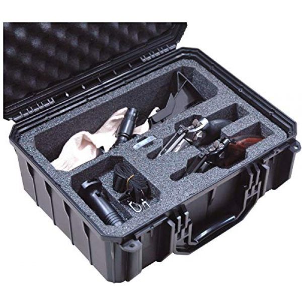Case Club Pistol Case 1 Case Club Waterproof 2 Revolver/Semi-Auto Case with Accessory Pocket & Silica Gel