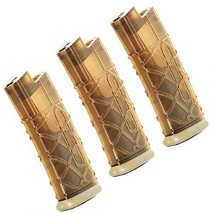 Generica Airsoft Gun Magazine 1 Generica Airsoft Spare Parts APS 3pcs 300rd Hi-Cap AUG Magazine for KU001 Series AEG Clear Brown/Dark Earth