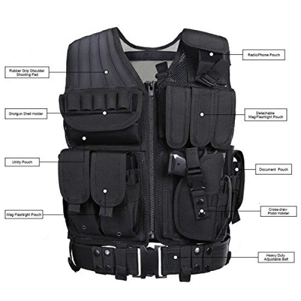 TongBF Airsoft Tactical Vest 3 TongBF Tactical Outdoor Military CS Field Vest Ultra-Light Breathable Combat Training Adjustable Vest