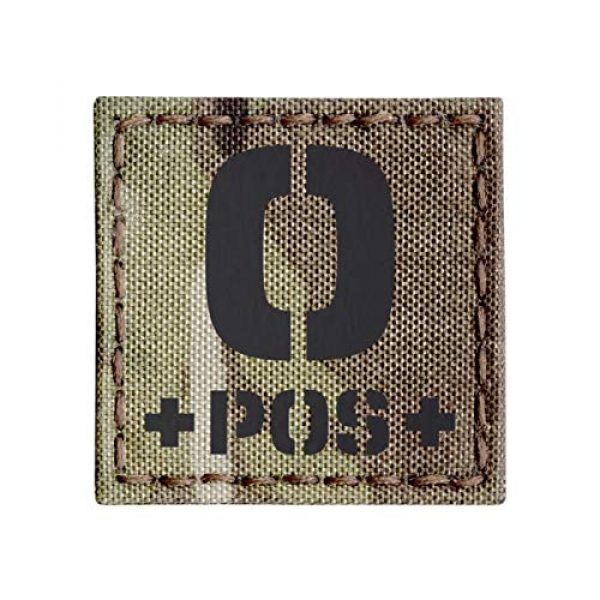 Tactical Freaky Airsoft Morale Patch 1 IR Multicam OPOS O+ Blood Type Infrared 2x2 Tactical Morale Touch Fastener Patch