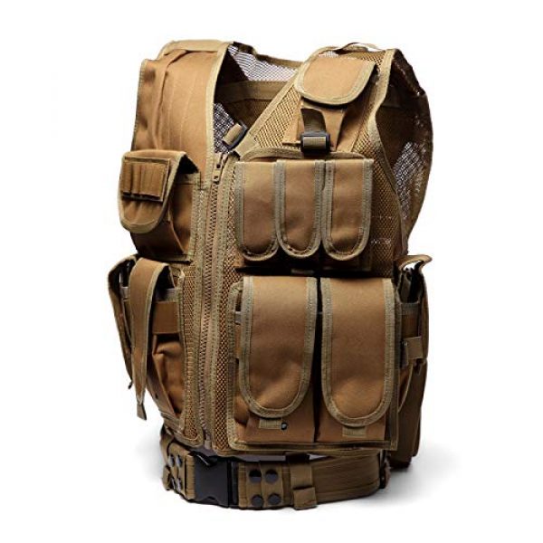 MR.CHAOS Airsoft Tactical Vest 2 MR.CHAOS Tactical Vest Combat Training Vest Adjustable Outdoor Breathable Mesh Fabric CS Combat Equipment
